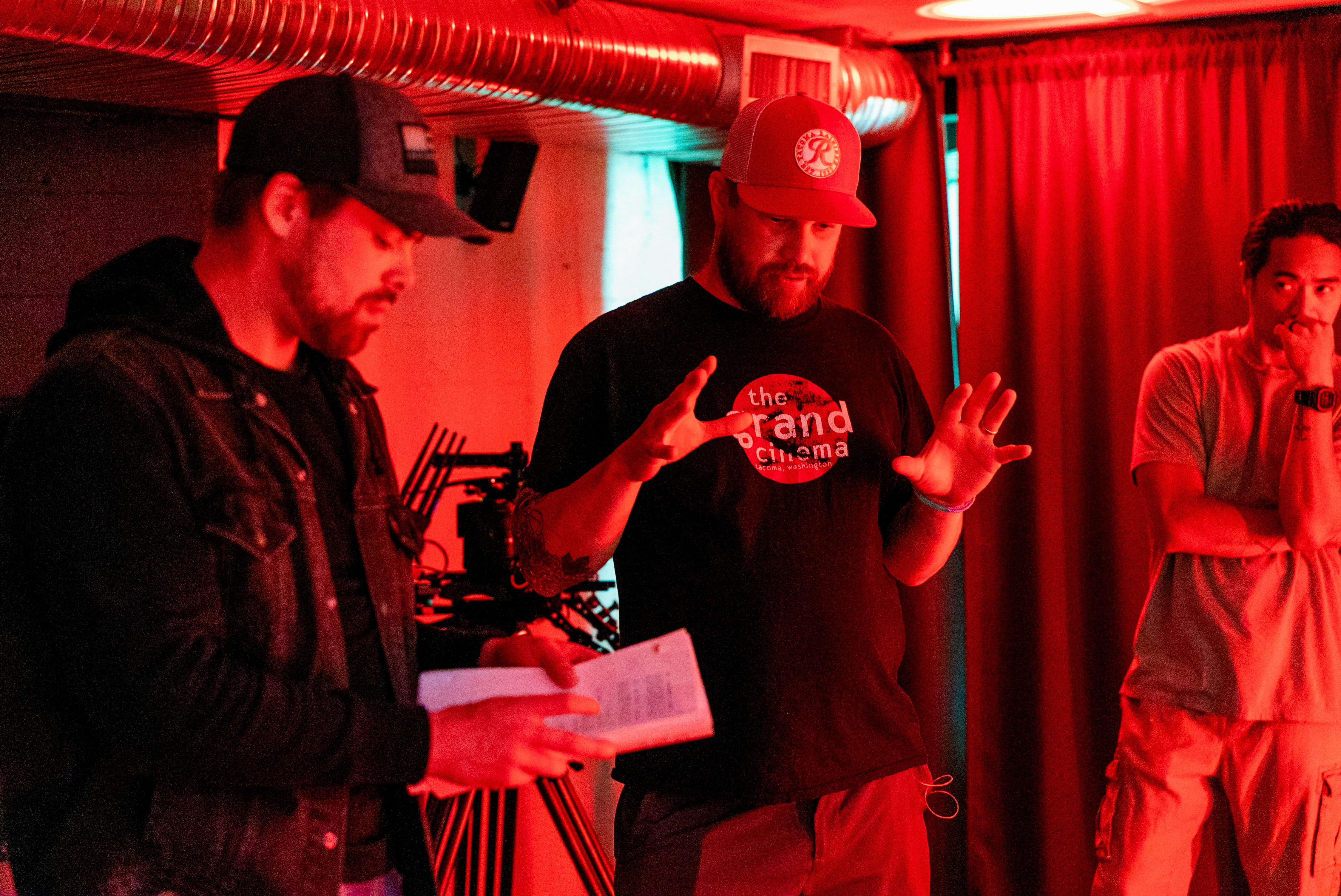 Peter Johnson on set directing